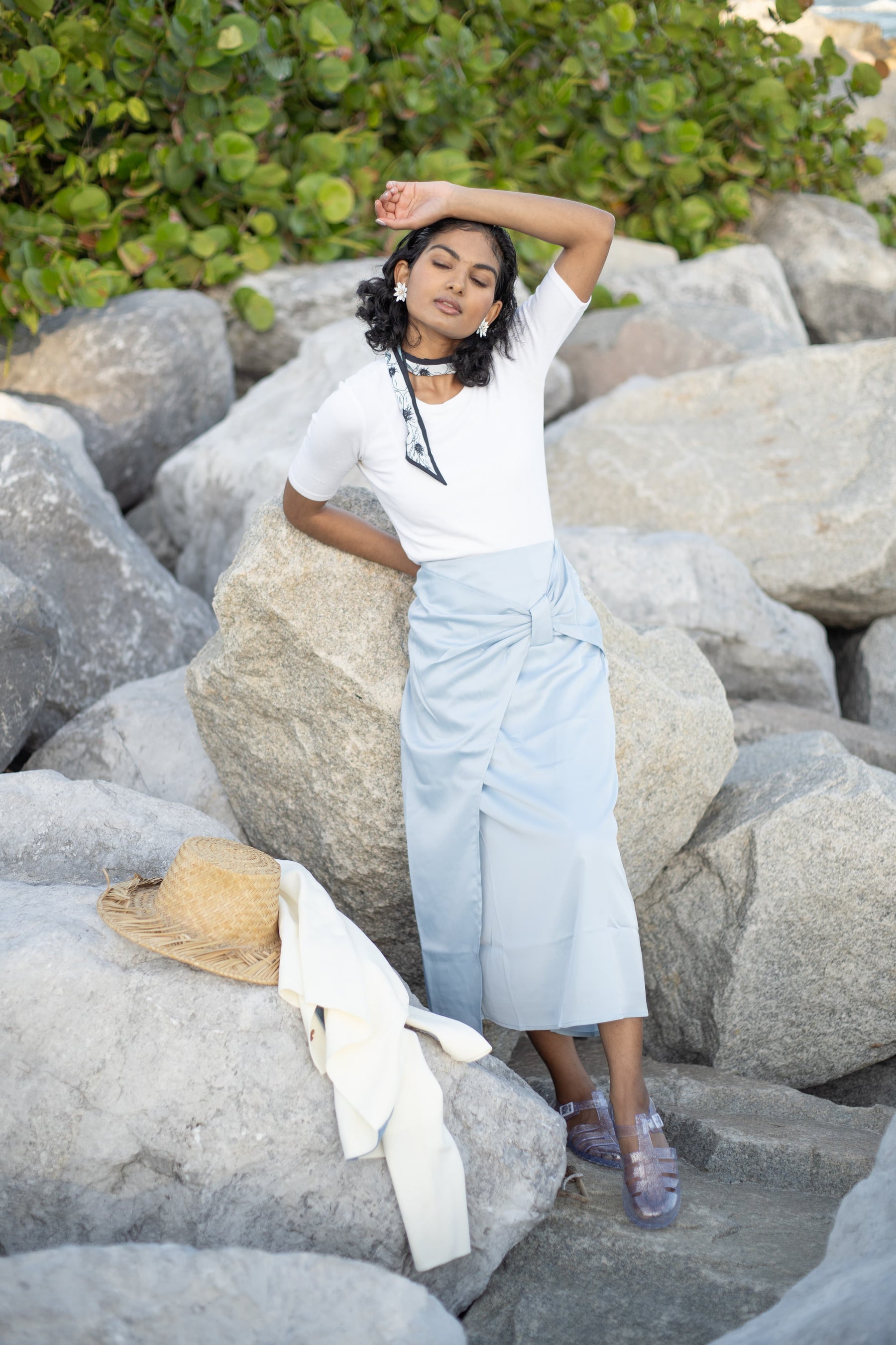 Bow slip skirt